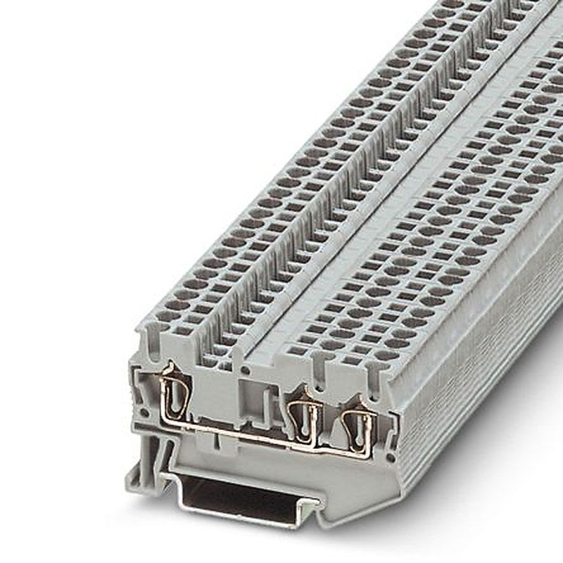 Phoenix Contact 3031241 ST 2.5-TWIN Series Feed Through Terminal Block Grey, 0.08mm², 4 mm², 1-Level, Spring Cage, ATEX,