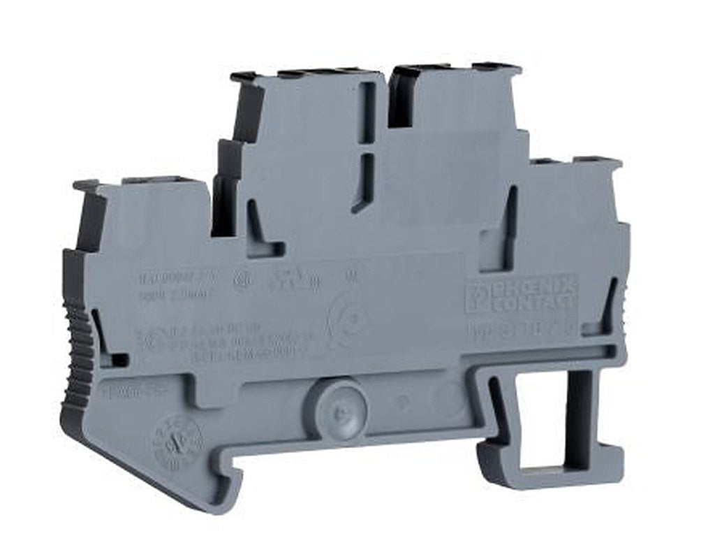 Phoenix Contact 3031539 STTB 2.5-PV Series Double Level Terminal Block Grey, 0.08mm², 4 mm², 2-Level, Spring Cage, ATEX,