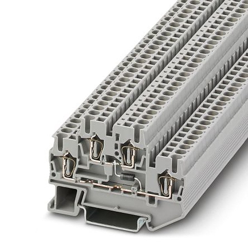 Phoenix Contact 3031564 STTB 2.5-DIO.1N5408K/U-O Series Component Terminal Block Grey, 0.08mm², 4 mm², 2-Level, Spring
