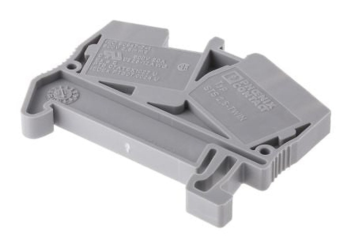 Phoenix Contact 3031720 STS 2.5-TWIN Series DIN Rail Terminal Block Grey, 0.08mm², 4 mm², 1-Level, Spring Cage, ATEX,