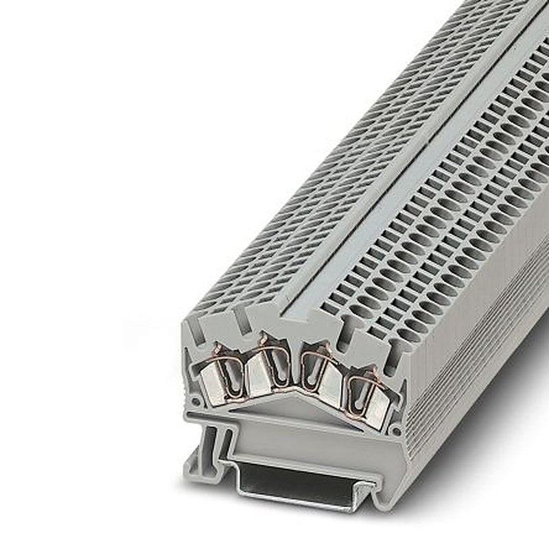 Phoenix Contact 3031746 STS 2.5-QUATTRO Series DIN Rail Terminal Block Grey, 0.8mm², 4 mm², 1-Level, Spring Cage, IECEx,