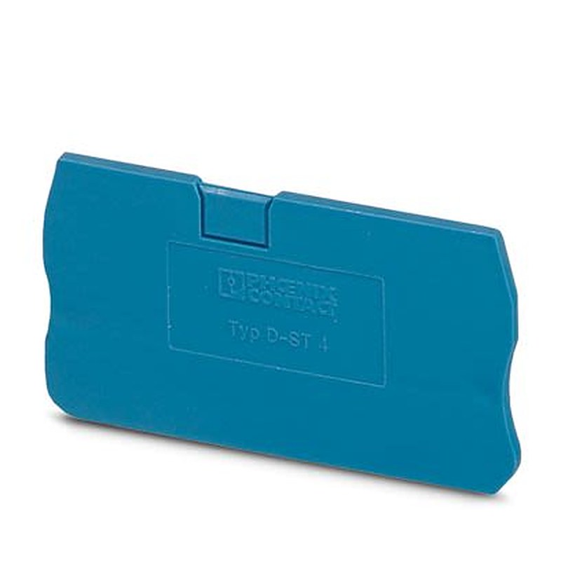 Phoenix Contact D-ST 4 BU Series End Cover for Use with Terminal Block