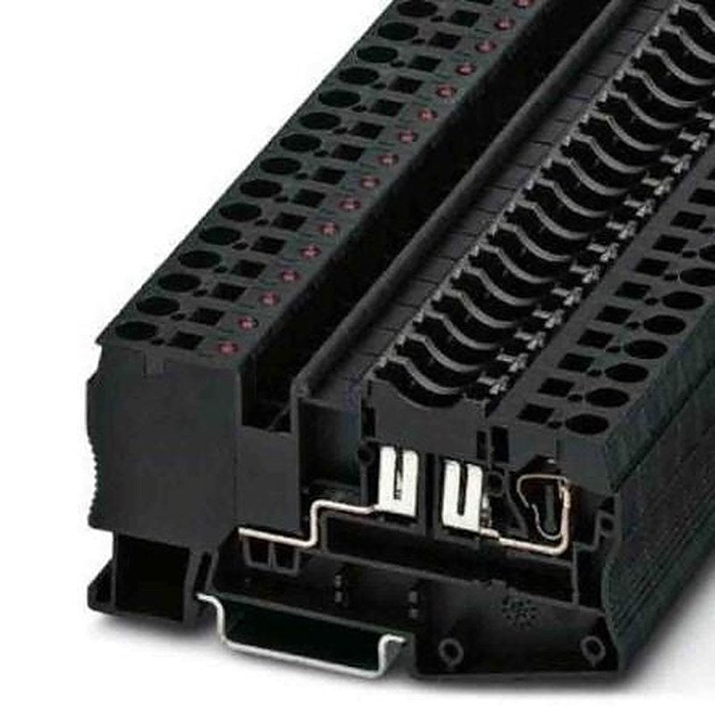 Phoenix Contact 3035250 ST Series Fuse Modular Terminal Block Black, 0.08mm², 6 mm², 1-Level Fused, Spring Cage