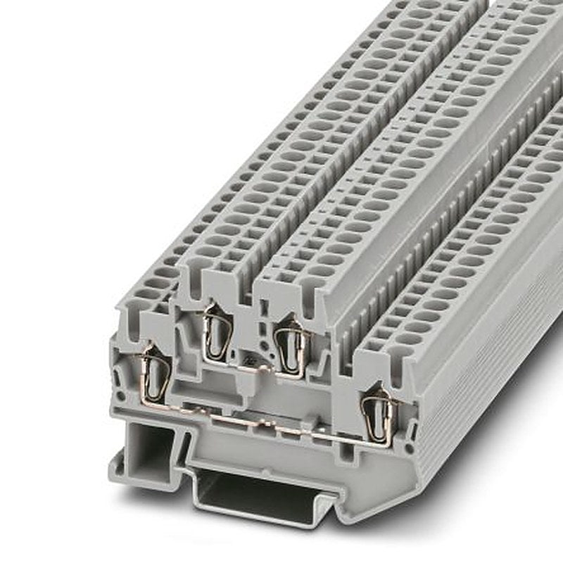 Phoenix Contact 3035519 Double Level Terminal Block Grey, 0.08mm², 4 mm², 2-Level, Spring Cage