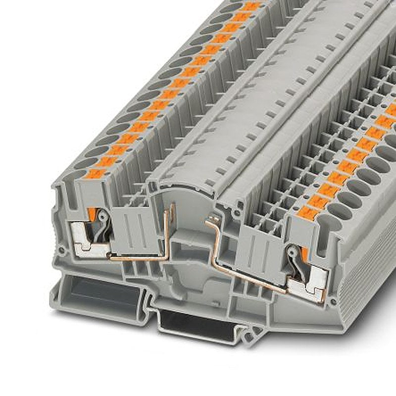 Phoenix Contact 3035687 PTME 6-BE Series Component Terminal Block Grey, 0.5mm², 10 mm², 1-Level, Push-in
