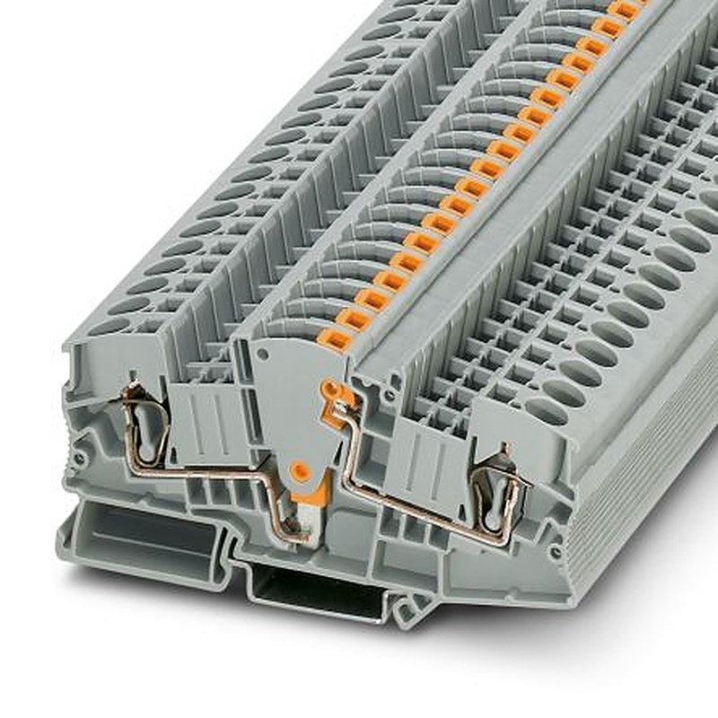 Phoenix Contact 3035700 STME 6 Series Test Disconnect Terminal Block Grey, 0.2mm², 10 mm², 1-Level, Spring Cage