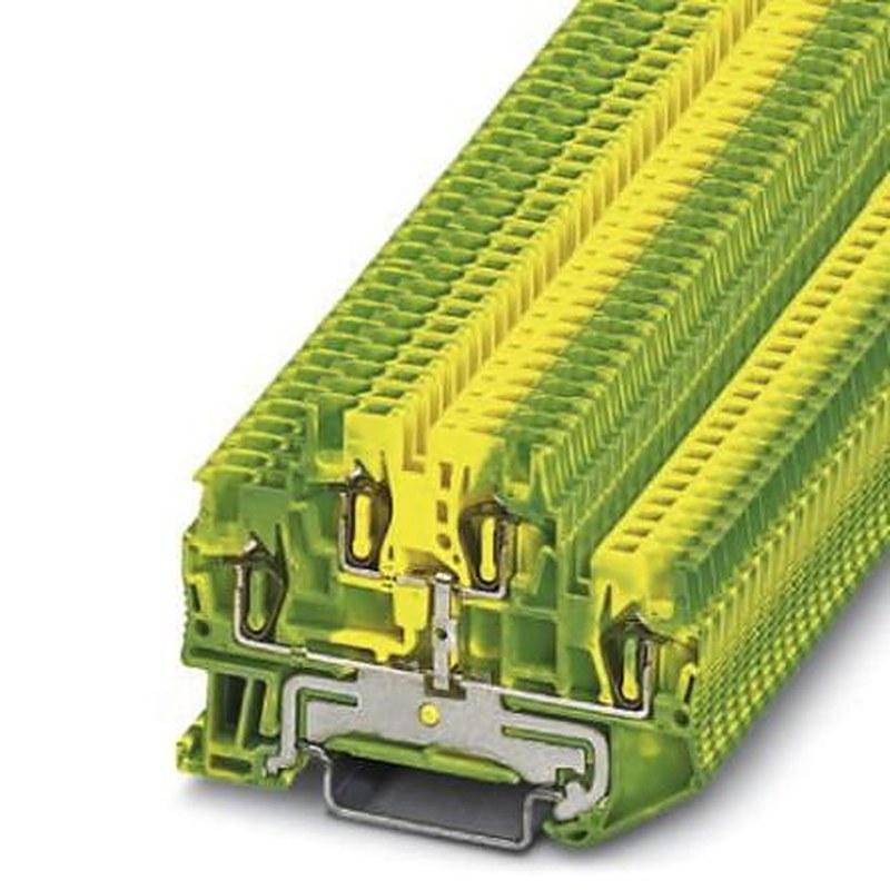 Phoenix Contact 3036013 STTB 1.5-PE Series Double Level Terminal Block Green, Yellow, 0.08mm², 1.5 mm², 2-Level, Spring