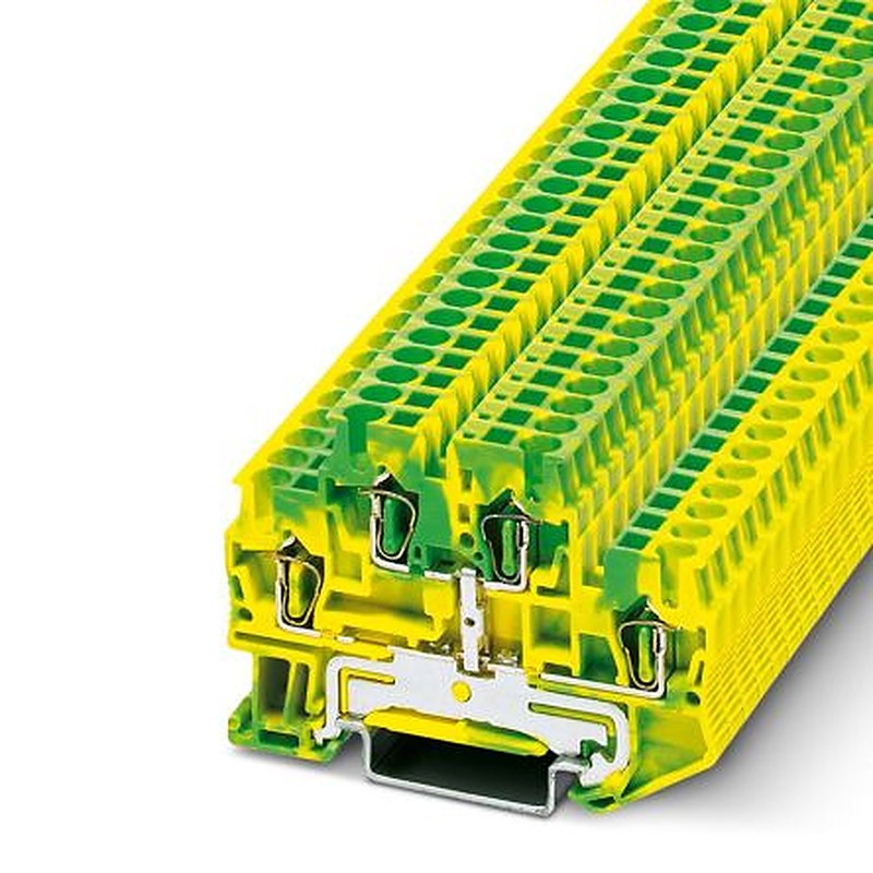 Phoenix Contact 3036026 STTB 2.5-PE Series Double Level Terminal Block Yellow, Green, 0.08mm², 4 mm², 2-Level, Spring