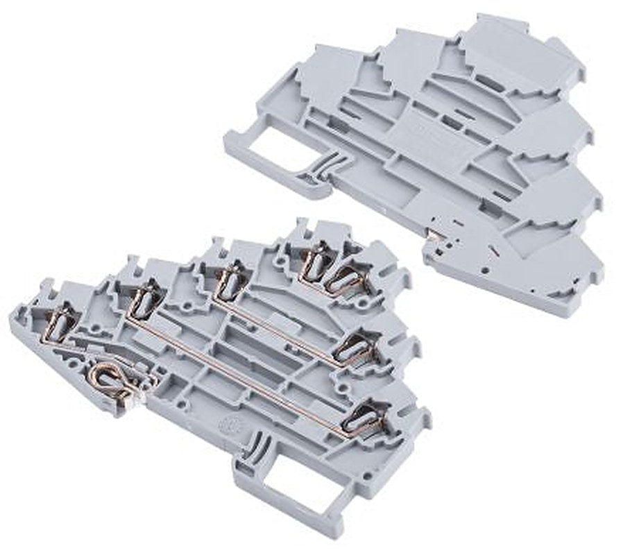 Phoenix Contact 3036055 ST 2.5-PE/3L Series DIN Rail Terminal Block Grey, 0.081mm², 3.32 mm², 4-Level, Spring Cage