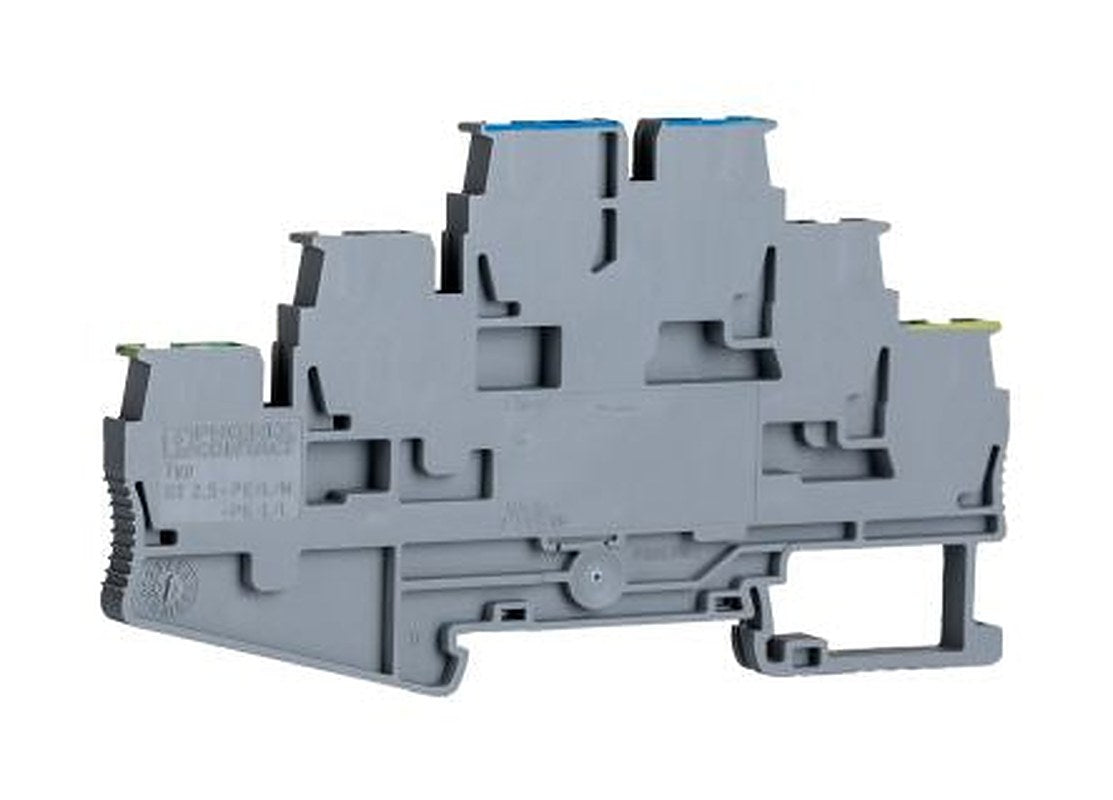 Phoenix Contact 3036084 ST 2.5-PE/L/N Series DIN Rail Terminal Block Grey, 0.08mm², 4 mm², 3-Level, Spring Cage