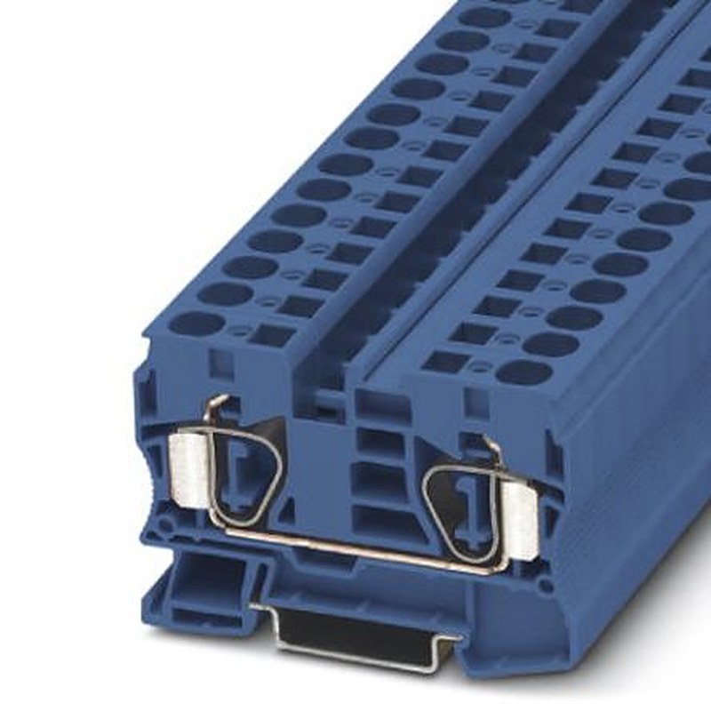 Phoenix Contact 3036123 ST 10 BU Series Feed Through Terminal Block Blue, 1.5mm², 16 mm², 1-Level, Spring Cage, IECEx,
