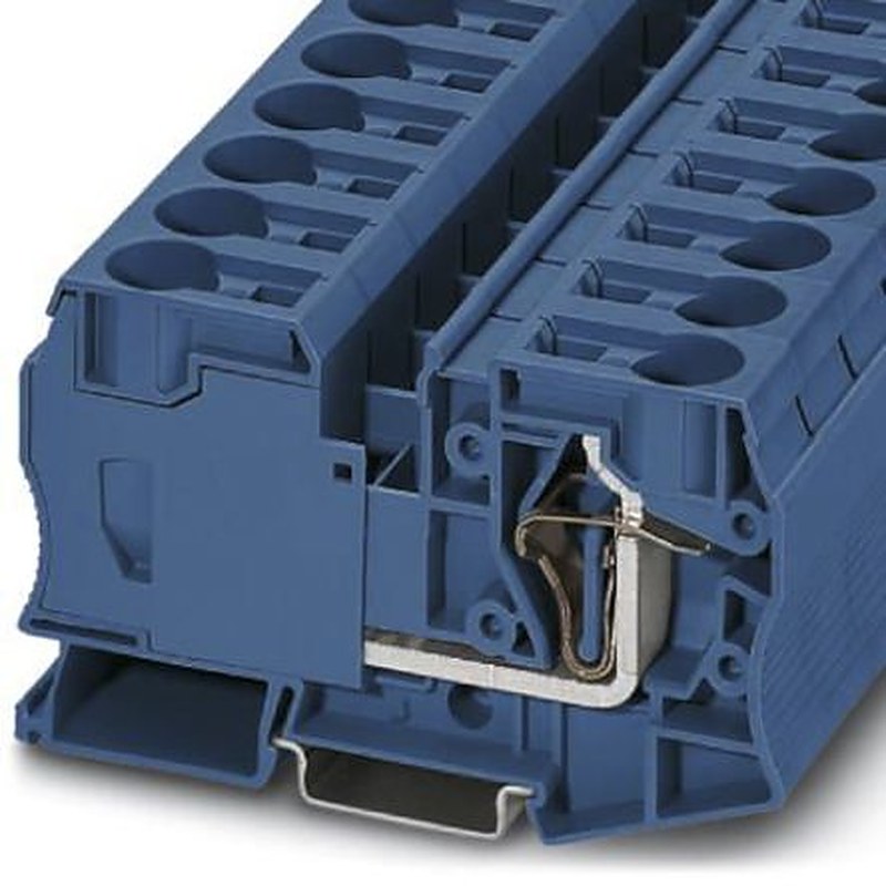 Phoenix Contact 3036181 ST 35 BU Series Feed Through Terminal Block Blue, 2.5mm², 35 mm², 1-Level, Spring Cage, IECEx,