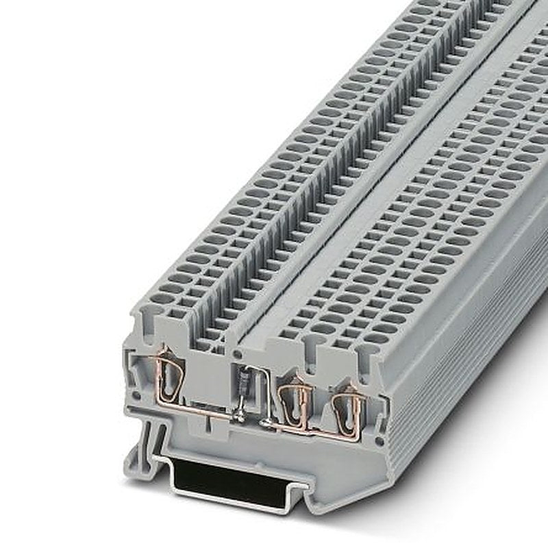 Phoenix Contact 3036246 ST 2.5-TWIN-DIO/L-R Series DIN Rail Terminal Block Grey, 0.8mm², 4 mm², 1-Level, Spring Cage