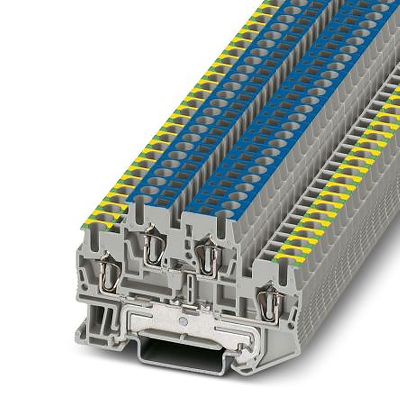 Phoenix Contact 3036327 STTB 2.5-PE/N Series Double Level Terminal Block Grey, 2.5mm², 2-Level, Spring Cage