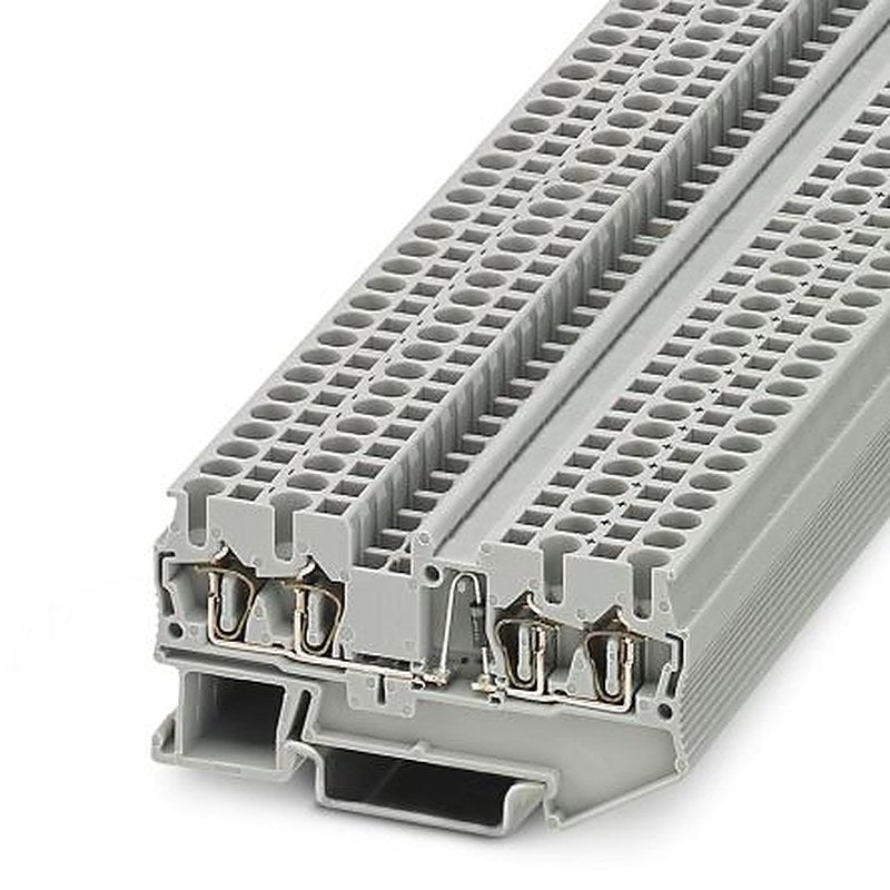 Phoenix Contact 3036534 ST 2.5-QUATTRO-DIO/R-L Series DIN Rail Terminal Block Grey, 0.08mm², 4 mm², 1-Level, Spring Cage
