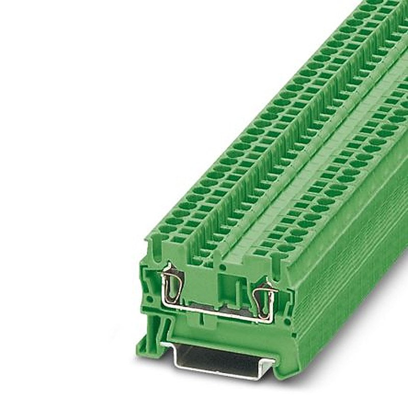 Phoenix Contact 3037106 ST 2.5 GN Series DIN Rail Terminal Block Green, 0.08mm², 4 mm², 1-Level, Spring Cage, IECEx KEM