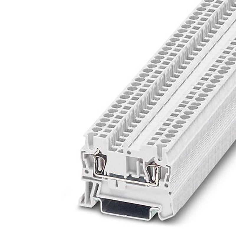 Phoenix Contact 3037119 ST 2.5 WH Series Feed Through Terminal Block White, 2.5mm², 1-Level, Spring Cage