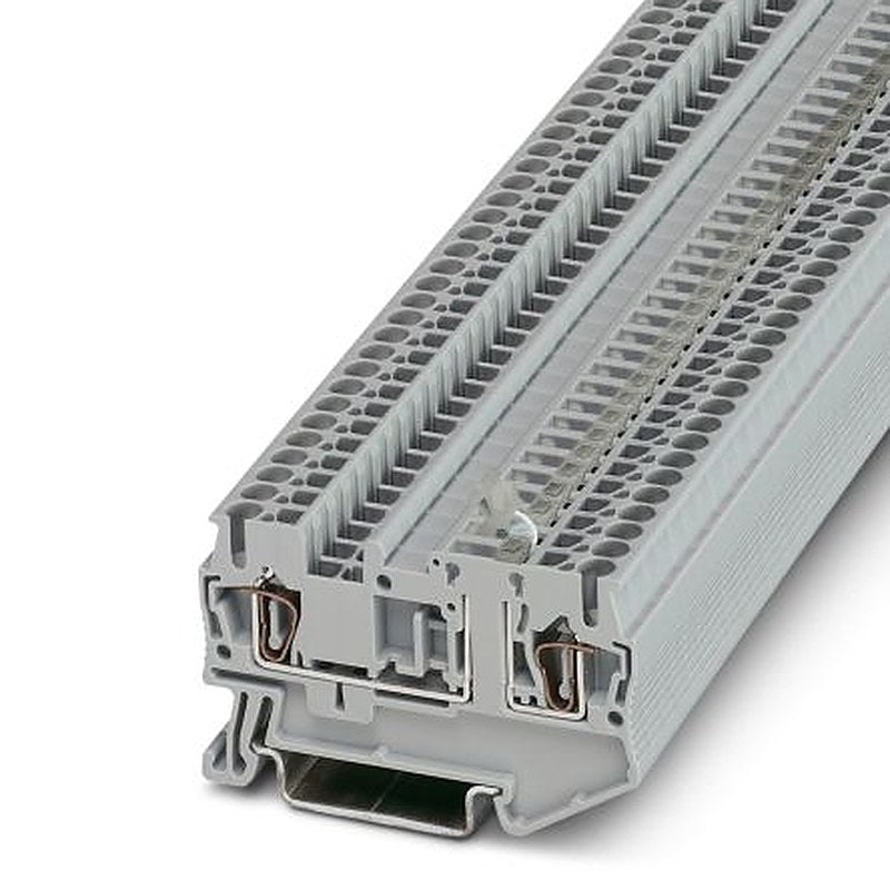 Phoenix Contact 3037802 Knife Disconnect Terminal Block Grey, 0.08mm², 4 mm², 1-Level, Spring Cage