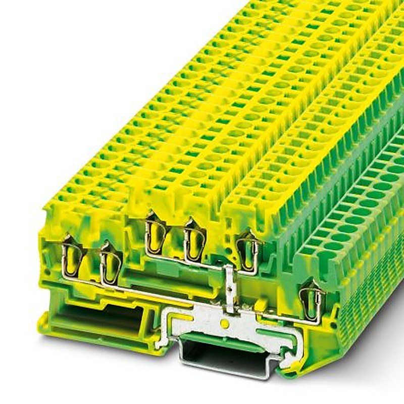 Phoenix Contact 3038532 Double Level Terminal Block Yellow, Green, 2.5mm², 2-Level, Spring Cage, EAC Ex