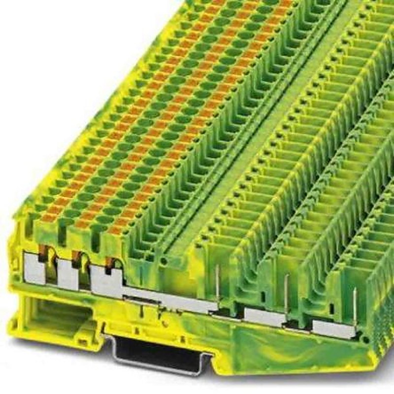Phoenix Contact 6-Way Earth Terminal Block, 4mm², 12AWG, 26 AWG Wire, Push-in, Polyamide Housing