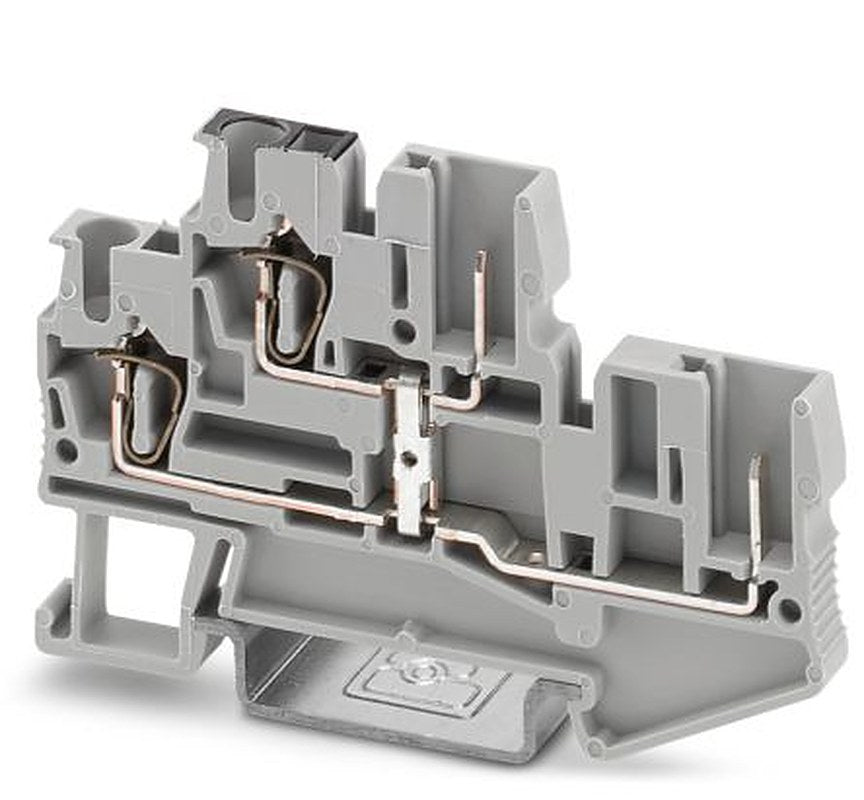 Phoenix Contact 3040070 STTB 2.5/2P-PV Series Double Level Terminal Block Grey, 0.08mm², 4 mm², 2-Level, Spring Cage