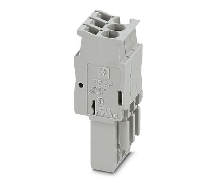 Phoenix Contact SP 2.5/3 Series Pluggable Terminal Block, 3-Contact, 5.2 mm Pitch, 3040274