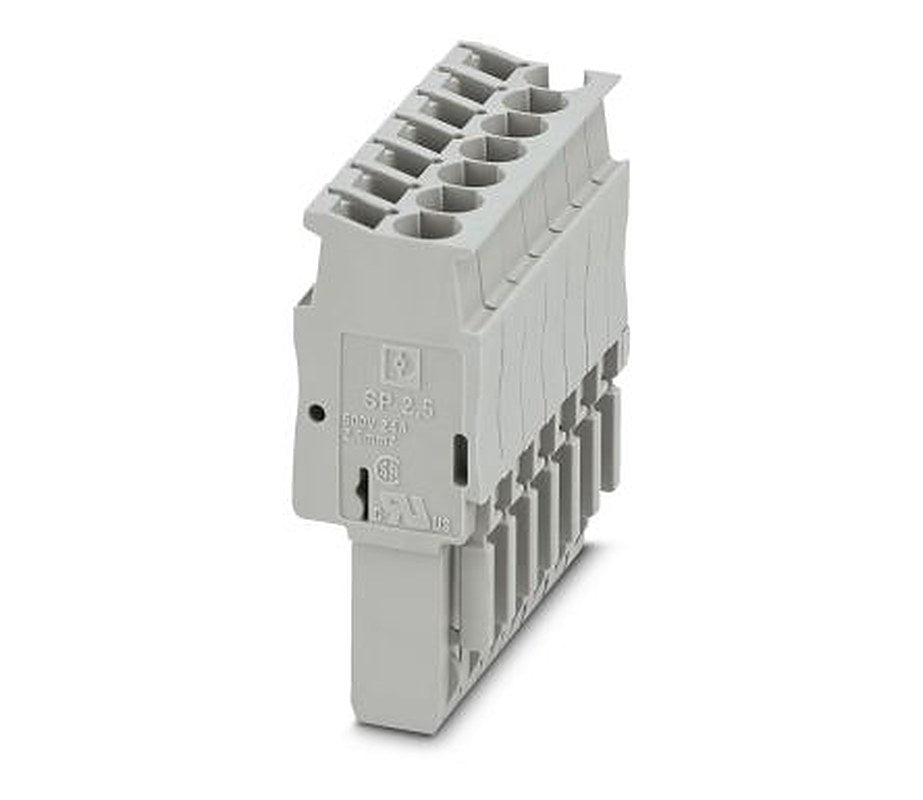 Phoenix Contact SP 2.5/7 Series Pluggable Terminal Block, 7-Contact, 5.2 mm Pitch, 1 Row, 3040313