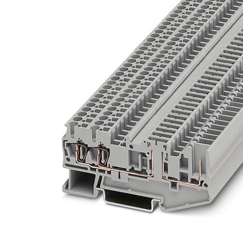 Phoenix Contact 3040847 ST 2.5-TWIN-TG/1P Series Disconnect Terminal Block Grey, 0.08mm², 4 mm², 1-Level, Spring Cage