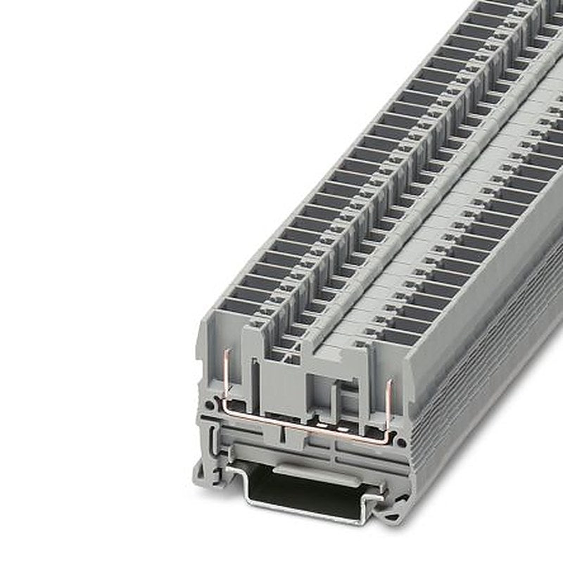 Phoenix Contact 3042133 ST Clipline Series DIN Rail Terminal Block Grey, 0.08mm², 4 mm², 1-Level, Plug-In