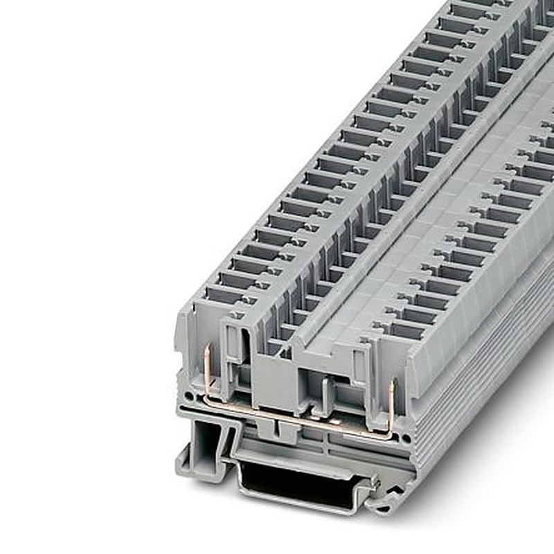 Phoenix Contact 3042735 ST4 Series Feed Through Terminal Block Grey, 0.08mm², 6 mm², 1-Level, Plug-In