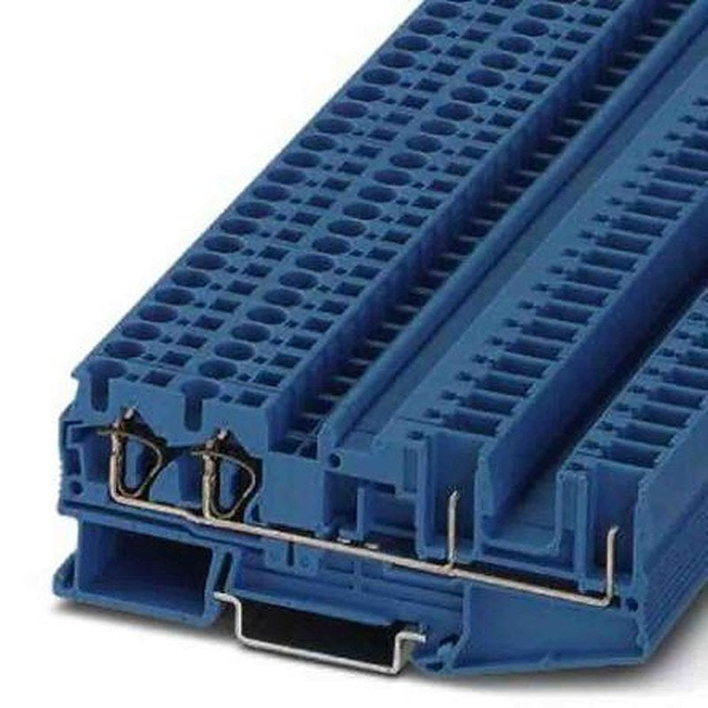 Phoenix Contact 3042861 ST4 Series Feed Through Terminal Block Blue, 0.08mm², 6 mm², 1-Level, Spring Cage
