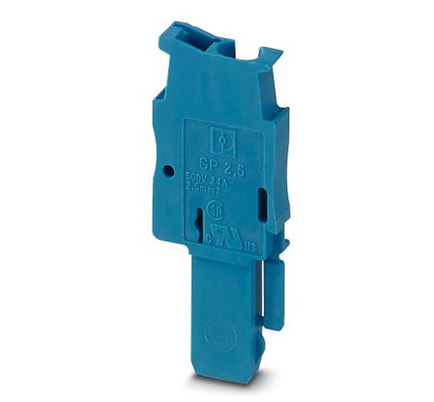 Phoenix Contact SP 2.5/1-L BU Series Terminal Plug for Use with DIN Rail