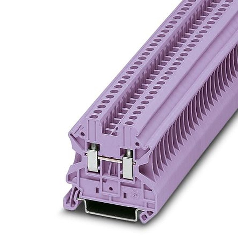 Phoenix Contact 3044078 UT 2 Series Feed Through Terminal Block Violet, 0.14mm², 6 mm², 1-Level, Screw, ATEX, IECEx
