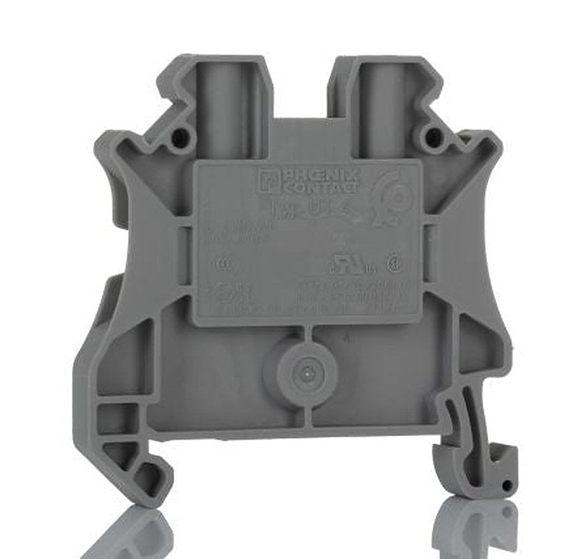 Phoenix Contact 3044102 UT 4 Series Feed Through Terminal Block Grey, 0.14mm², 4 mm², 1-Level, Screw, ATEX