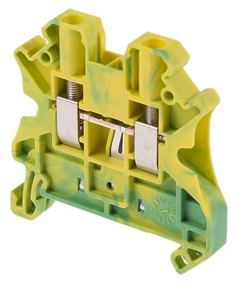 Phoenix Contact 3044128 UT 4-PE Series Earth Terminal Block Yellow, Green, 0.14mm², 6 mm², 1-Level, Screw, ATEX