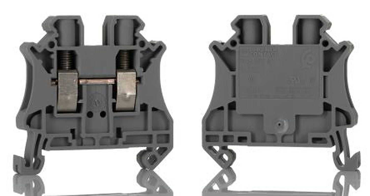 Phoenix Contact 3044131 UT 6 Series Feed Through Terminal Block Grey, 0.2mm², 10 mm², 1-Level, Screw, ATEX