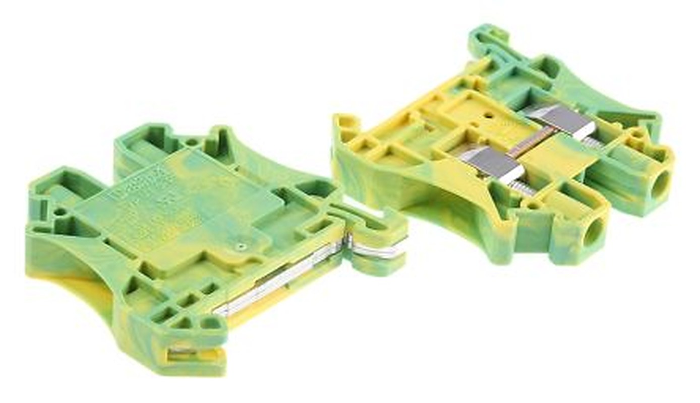 Phoenix Contact 3044157 UT 6-PE Series Earth Terminal Block Green, Yellow, 0.2mm², 10 mm², 1-Level, Screw, ATEX