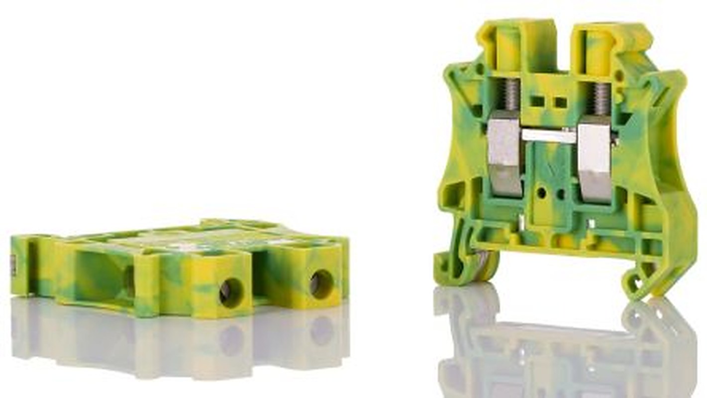 Phoenix Contact 3044173 UT 10-PE Series Earth Terminal Block Green, Yellow, 0.5mm², 16 mm², 1-Level, Screw, ATEX