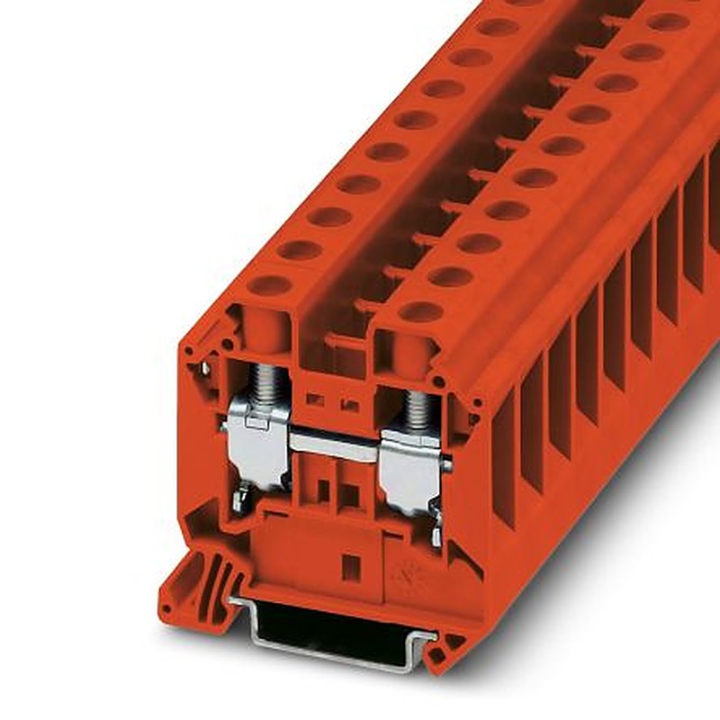 Phoenix Contact 3044207 UT 16 Series Feed Through Terminal Block Red, 1.5mm², 25 mm², 1-Level, Screw, IECEx/ATEX