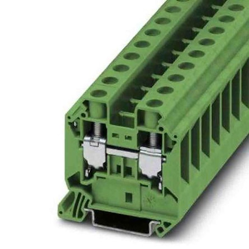 Phoenix Contact 3044211 UT 16 Series Feed Through Terminal Block Green, 1.5mm², 25 mm², 1-Level, Screw, IECEx/ATEX