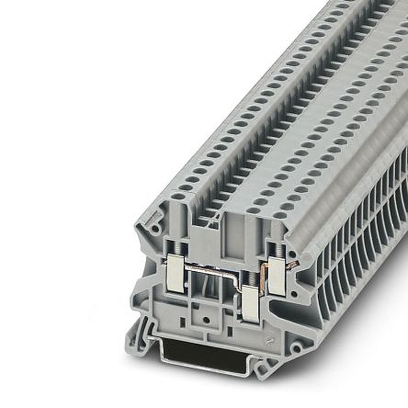 Phoenix Contact 3044513 UT 2.5-TWIN Series Feed Through Terminal Block Grey, 0.14mm², 4 mm², 1-Level, Screw, ATEX