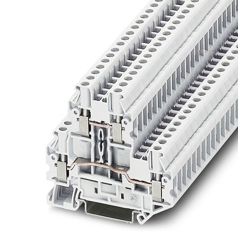 Phoenix Contact 3044638 UTTB 2 Series Double Level Terminal Block White, 0.14mm², 4 mm², 2-Level, Screw, IECEx/ATEX
