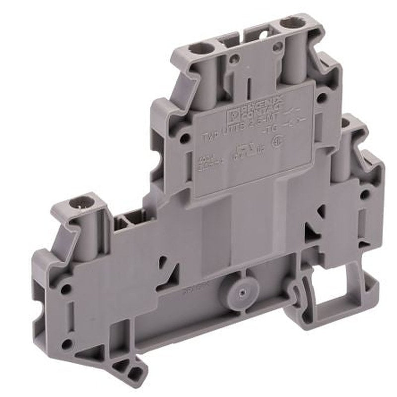 Phoenix Contact 3044644 CLIPLINE UTTB Series Disconnect Terminal Block Grey, 0.14mm², 4 mm², 2-Level, Screw