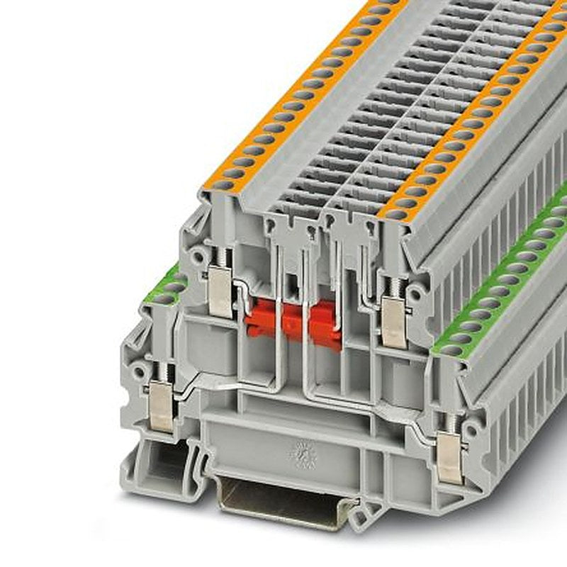 Phoenix Contact 3044674 UTT 2.5-2TG-P/P Series Disconnect Terminal Block Grey, 0.14mm², 4 mm², 2-Level, Screw