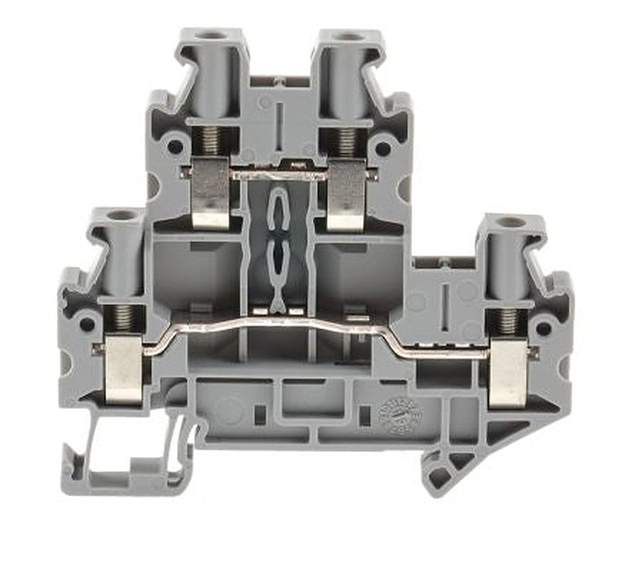 Phoenix Contact 3044814 UTTB Clipline Series Double Level Terminal Block Grey, 0.14mm², 6 mm², 2-Level, Screw, ATEX