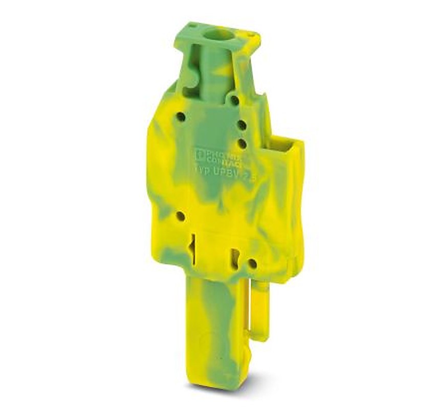 Phoenix Contact UPBV 2.5/1 GNYE Series Terminal Plug for Use with DIN Rail