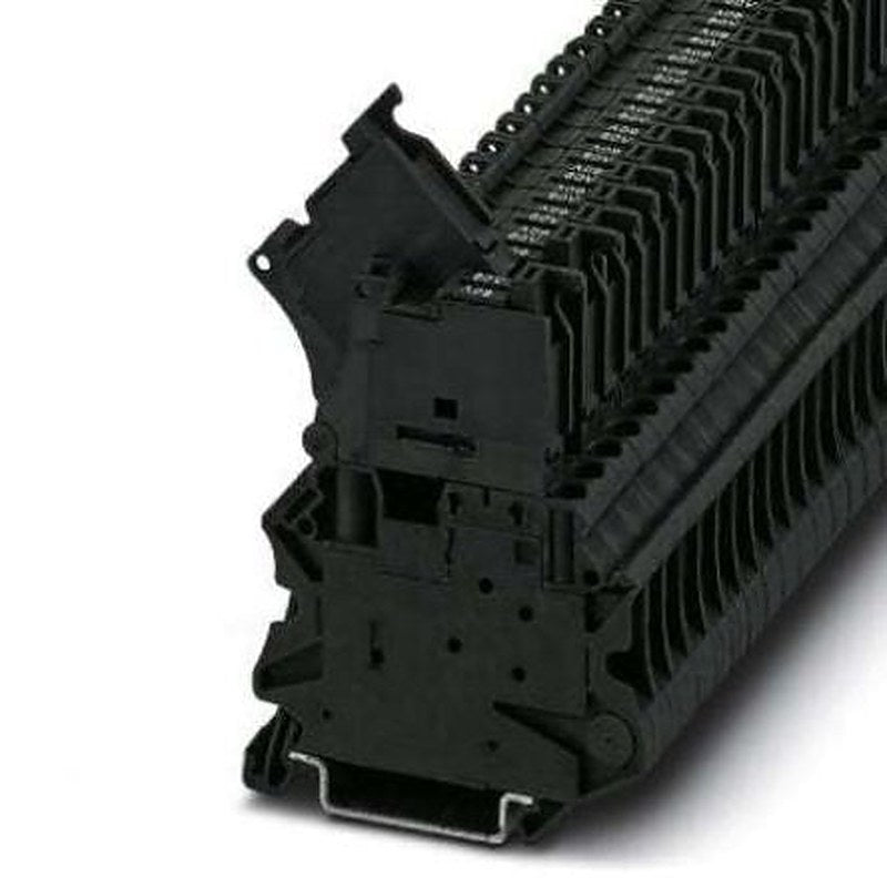 Phoenix Contact 3046126 UT Series Fuse Modular Terminal Block Black, 0.14mm², 6 mm², 1-Level Fused, Screw
