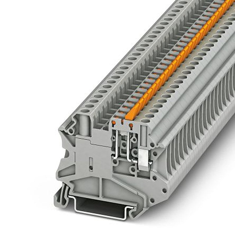Phoenix Contact 3046144 UT 4-MTL Series Knife Disconnect Terminal Block Grey, 0.14mm², 6 mm², 1-Level, Screw