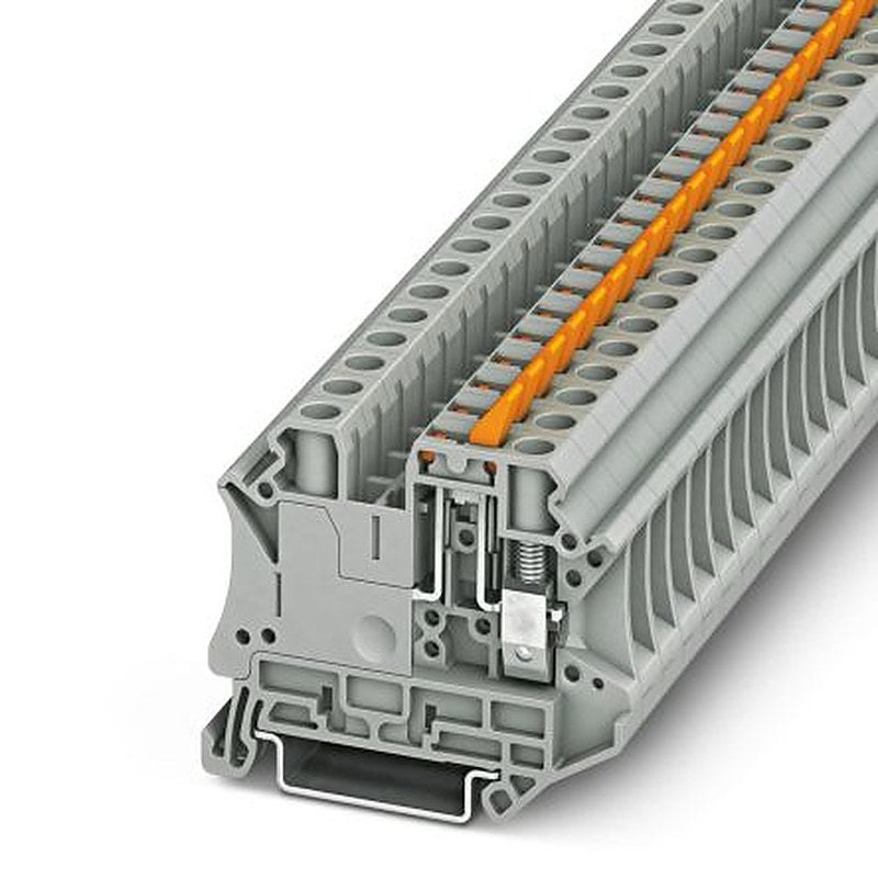 Phoenix Contact 3046147 UT 6-MTL P/P Series Knife Disconnect Terminal Block Grey, 0.2mm², 10 mm², 1-Level, Screw