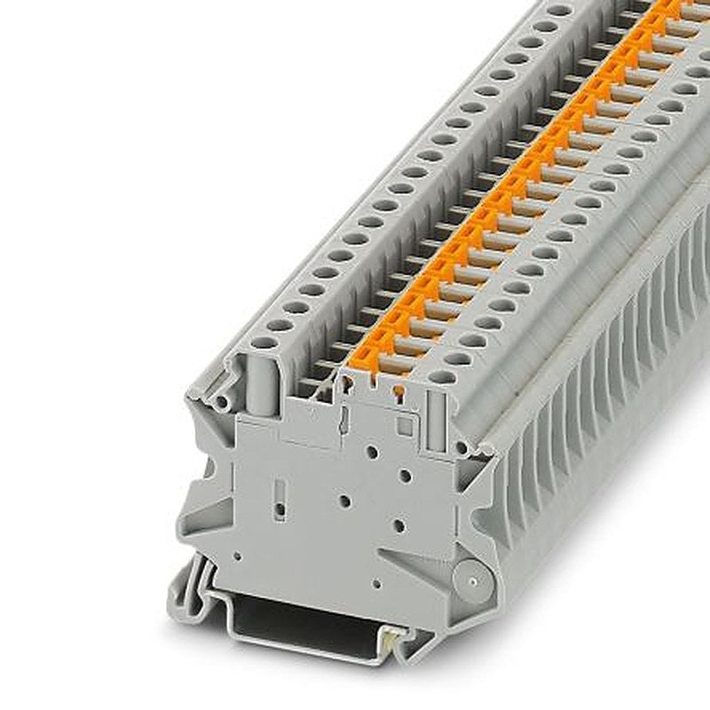 Phoenix Contact 3046172 UT 4-MT-P/P TMR Series Knife Disconnect Terminal Block Grey, 0.14mm², 6 mm², 1-Level, Screw